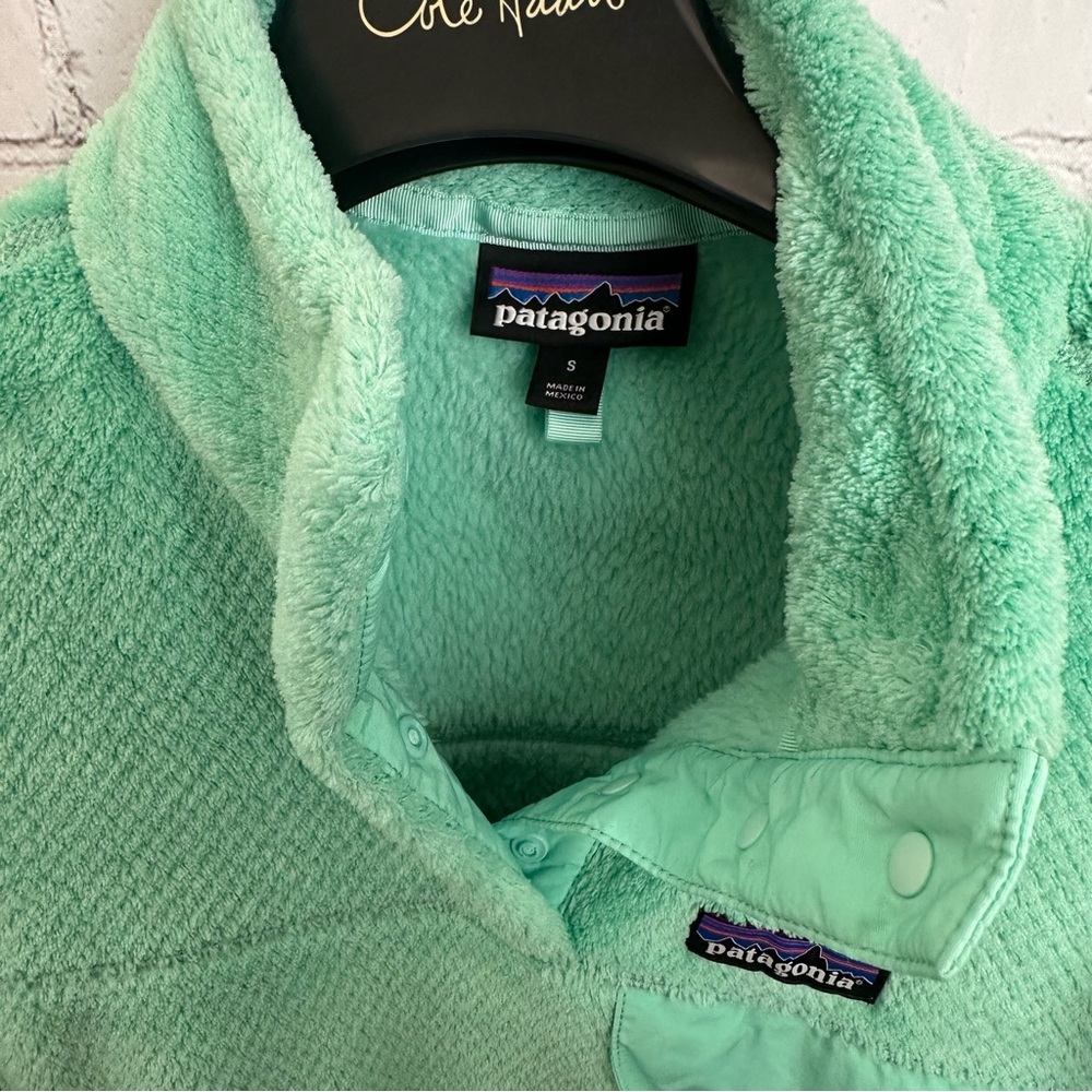 Patagonia Women Size S Re-Tool Snap-T Fleece Pullover Jacket Teal - Picture 2 of 7